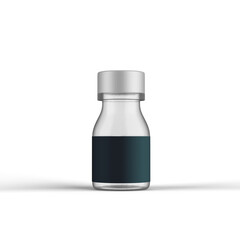 Supplement Plastic Bottle 3D Rendering