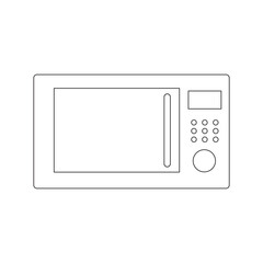 microwave oven vector illustration eps graphic icon single color black outline line drawing