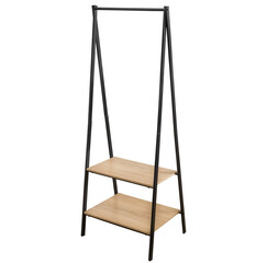Metal bookcase with shelves made of chipboard. Isolated from the background. Interior item