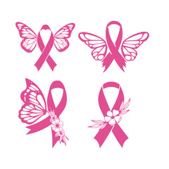 Breast cancer butterfly 