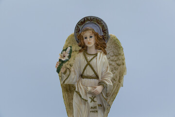 Ceramic piece of an angel with wings
