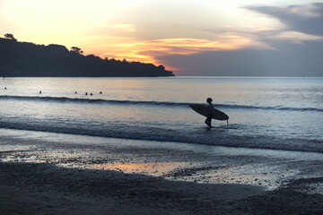 バリ島、ビーチ夕景