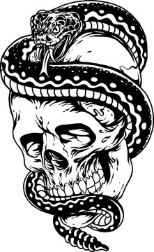 recommend clip art: Skull and Snake Outline Clipart Graphic Vector illustrations for your work Logo, mascot merchandise t-shirt, stickers and Label designs, poster, greeting cards advertising business company or brands.