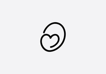 Love sign logo design Love and heart icon and symbol design