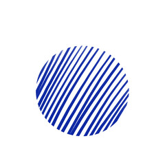 circle pattern line_dark blue