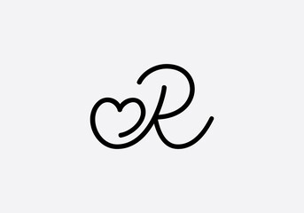 Fototapeta premium Love sign logo design Love and heart icon and symbol design