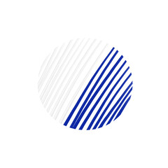 circle pattern line_white and blue