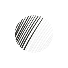 circle pattern line_black and white