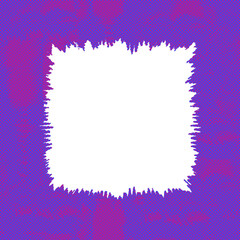 Abstract transparent halftone grunge texture border element.