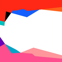 Colorful geometric abstract background for social media feed
