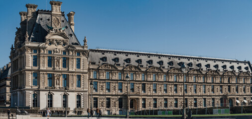 Fototapeta na wymiar Louvre Museum Interior and Balcony