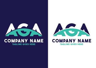 Letter AGA logo design vector template, AGA logo