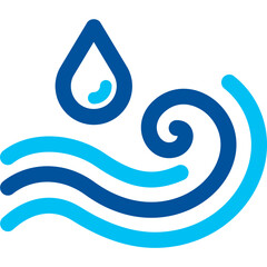 water droplet lineal style icon