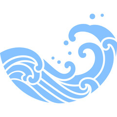 asia and oriental water ocean wave line pattern design elements