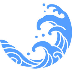 asia and oriental water ocean wave line pattern design elements