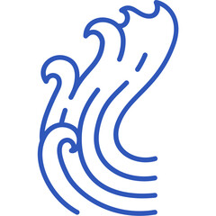 Obraz premium asia and oriental water ocean wave line pattern design elements