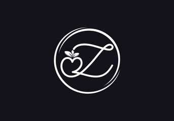 Naklejka premium Love healthy and green nutrition leaf logo design with the letters. Green love leaf logo