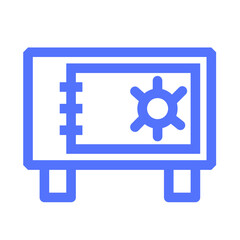 safebox locker safe protection line icon