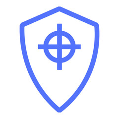 target goal focus shield line icon