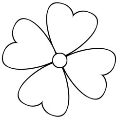 Flower illustration on transparent background