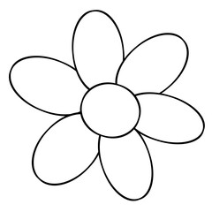 Flower illustration on transparent background