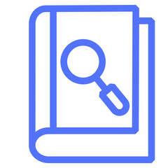 research case history book line icon