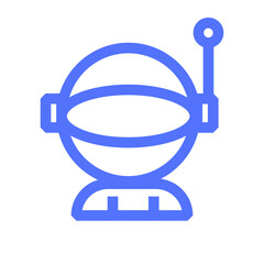 space astronaut spaceman astronomy helmet line icon