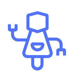 space robot technology machine line icon