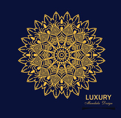 Luxury Mandala Design Template, Ornamental Round Snowflake Vector Design.