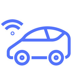 smart carinternet of thingscarwifi line icon