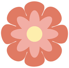 Groovy retro flower