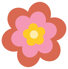 Groovy retro flower