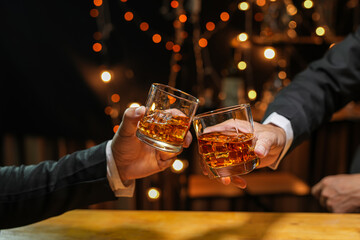 whiskey, for a friendly party in a bar or a restaurant.