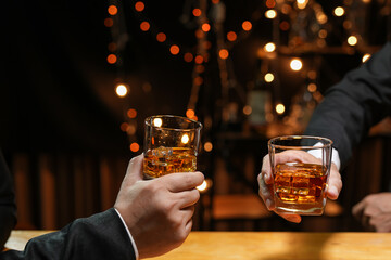 whiskey, for a friendly party in a bar or a restaurant.