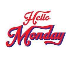 hello Monday vintage style lettering