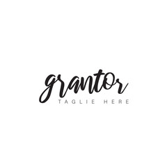 grantor signature logo design 