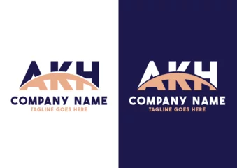 Foto op Plexiglas Letter AKH logo design vector template, AKH logo © Jawad