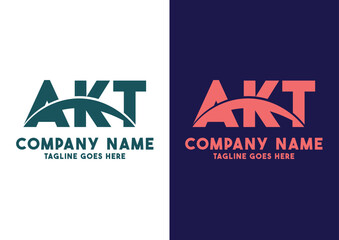 Letter AKT logo design vector template, AKT logo - obrazy, fototapety, plakaty