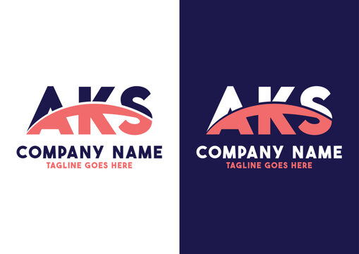 Letter AKS logo design vector template, AKS logo