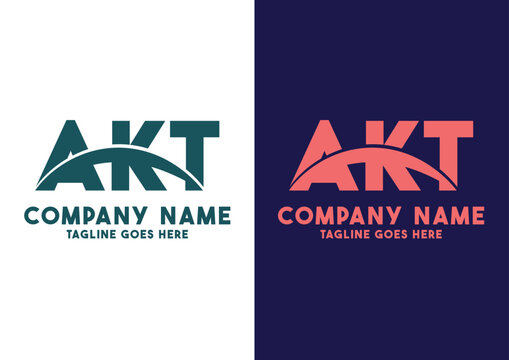 Letter AKT logo design vector template, AKT logo
