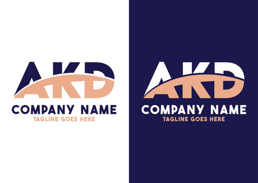 Letter AKD logo design vector template, AKD logo
