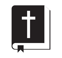 Fototapeta premium Bible icon vector graphic on background.