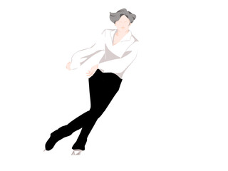 フィギュアスケート　男子　向かう　主線なし