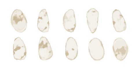 Fototapeta premium brown circle watercolor set on white background