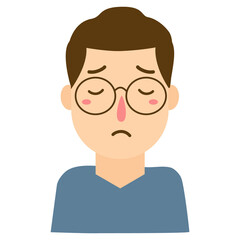 sad man illustration