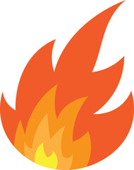 Flames on a white background.