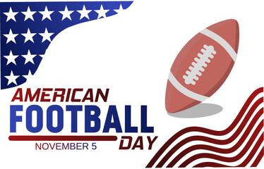 american football day November 5 vector illustration, suitable for banner poster or card