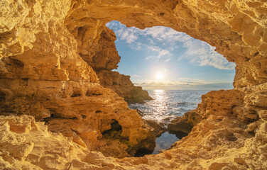 Inside of sea grotto.
