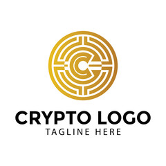 crypto logo, letter C crypto logo, crypto business logo
