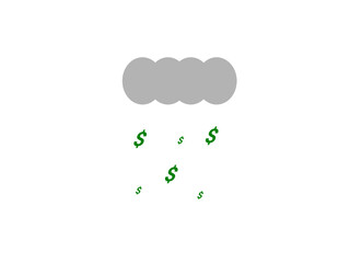 Fototapeta premium flat design money rain vector illustration